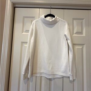 Lands' End White Turtleneck Sweater